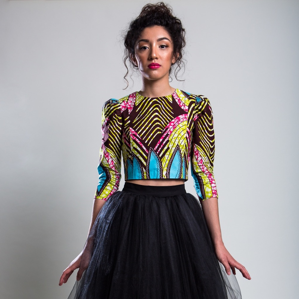 LALA African print crop top